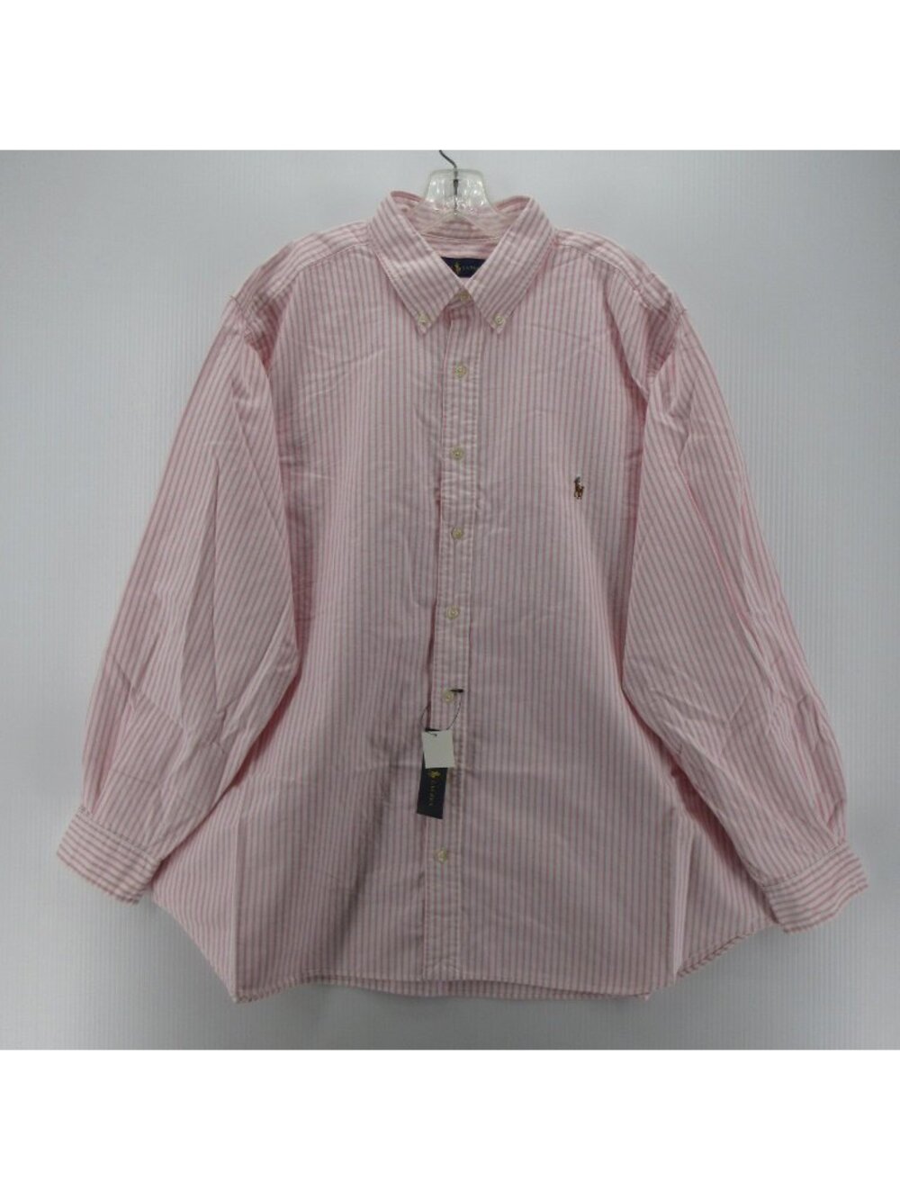 Ralph Lauren Shirt 2XB Big Oxford Cloth OCBD Striped Flesh Pony Classic